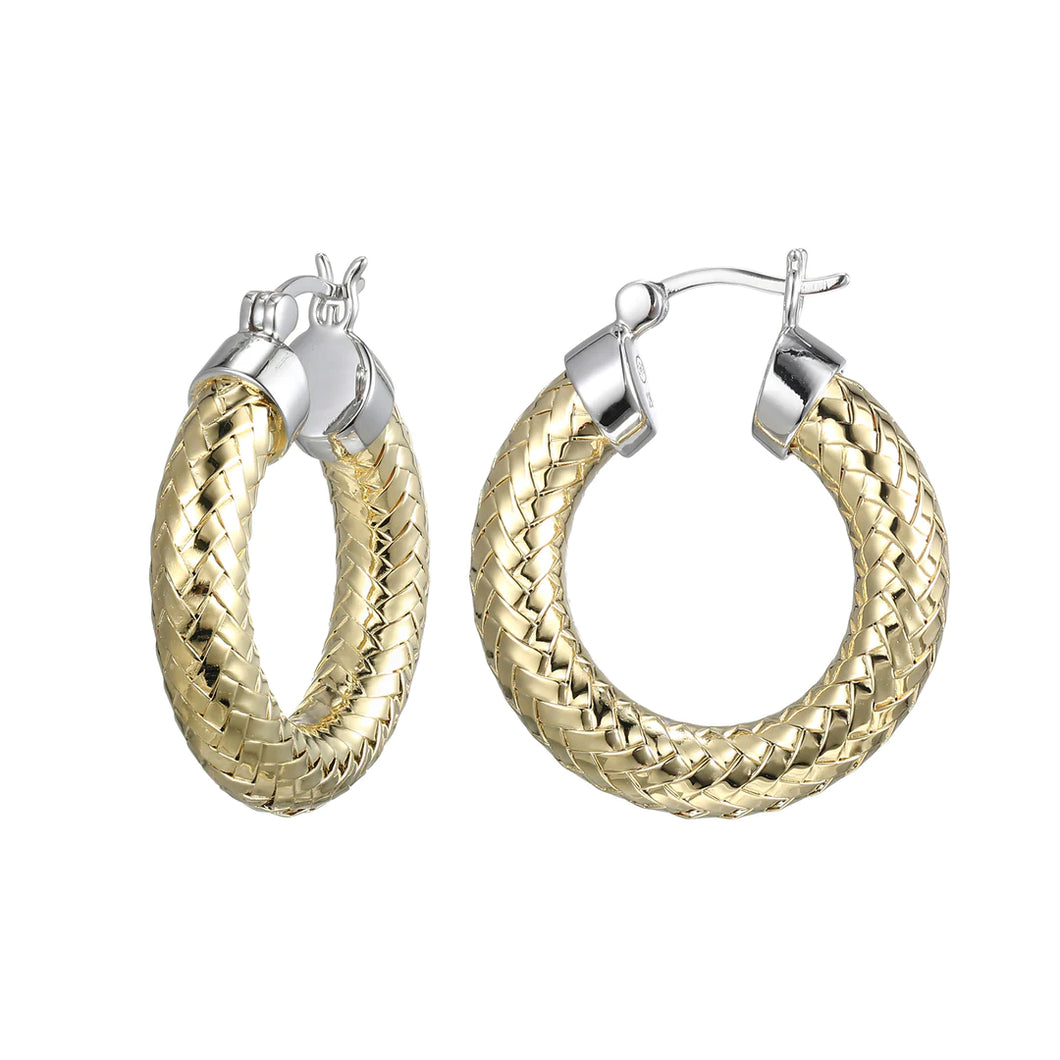 Sterling Silver Gold Plated Hoops