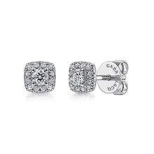 Load image into Gallery viewer, 14k White Gold Diamond Studs
