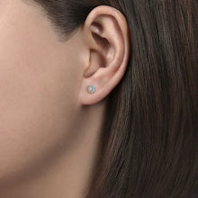 Load image into Gallery viewer, 14k White Gold Diamond Studs
