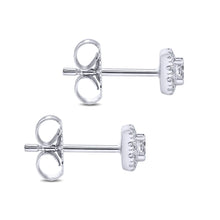 Load image into Gallery viewer, 14k White Gold Diamond Studs
