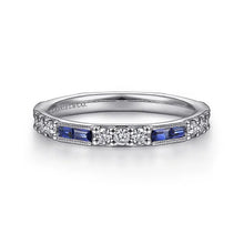 Load image into Gallery viewer, 14k White Gold Sapphire and Diamond Ring
