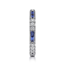 Load image into Gallery viewer, 14k White Gold Sapphire and Diamond Ring
