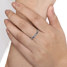 Load image into Gallery viewer, 14k White Gold Sapphire and Diamond Ring
