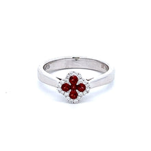 Load image into Gallery viewer, 14k White Gold Garnet Ring
