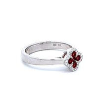 Load image into Gallery viewer, 14k White Gold Garnet Ring
