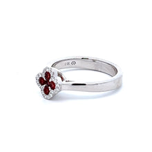 Load image into Gallery viewer, 14k White Gold Garnet Ring

