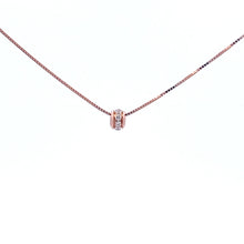 Load image into Gallery viewer, 14k Rose Gold Diamond Rondelle Pendant
