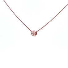 Load image into Gallery viewer, 14k Rose Gold Diamond Rondelle Pendant
