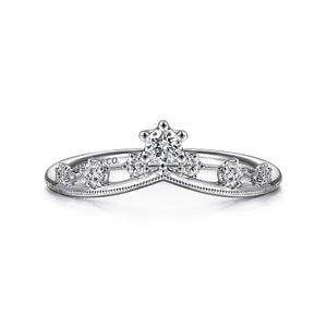14k White Gold Diamond Ring