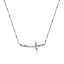 Load image into Gallery viewer, 14k White Gold Diamond Necklace
