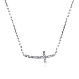 14k White Gold Diamond Necklace