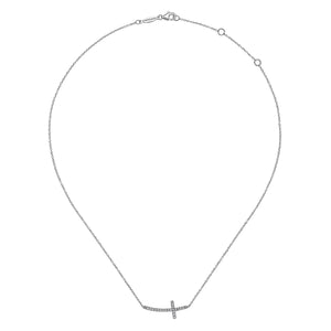 14k White Gold Diamond Necklace