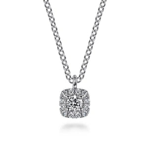 14k White Gold Diamond Necklace