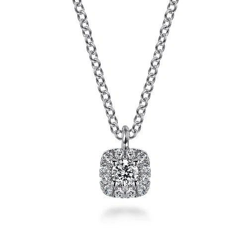 14k White Gold Diamond Necklace