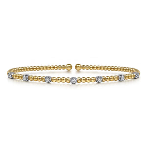 14k Two Tone Diamond Bracelet