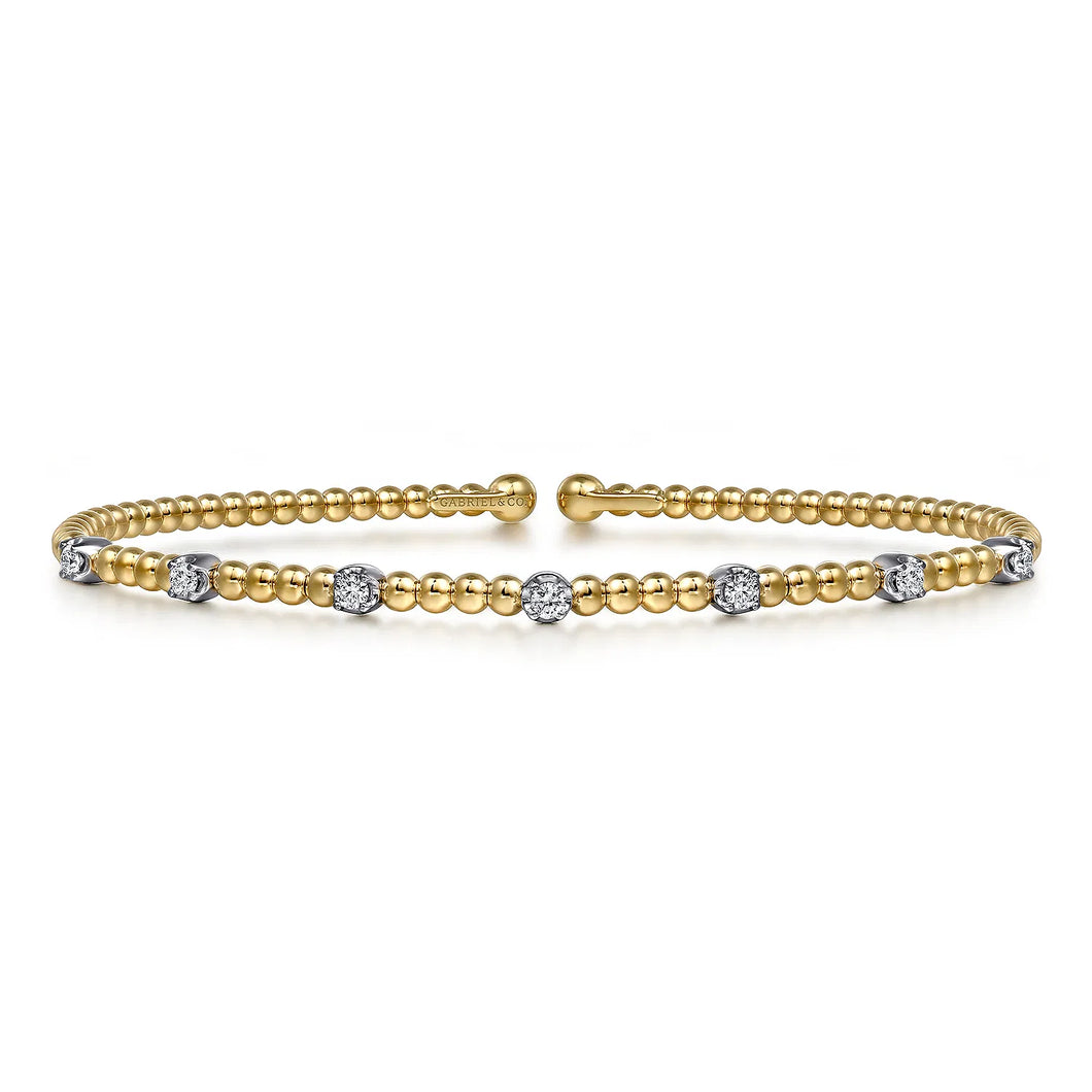 14k Two Tone Diamond Bracelet