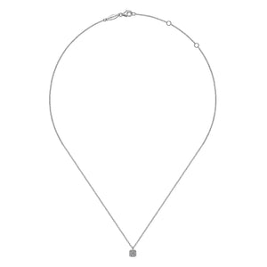14k White Gold Diamond Necklace