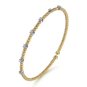 14k Two Tone Diamond Bracelet