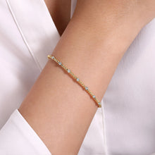 Load image into Gallery viewer, 14k Two Tone Diamond Bracelet
