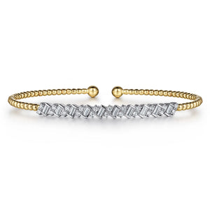 14k Two Tone Diamond Bracelet