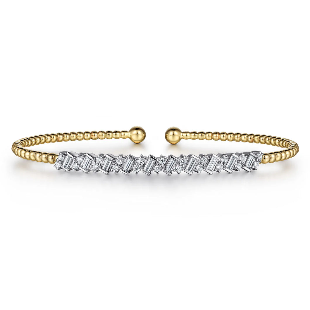 14k Two Tone Diamond Bracelet
