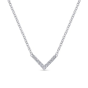14k White Gold Diamond Necklace