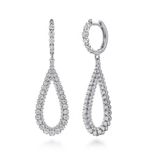 Load image into Gallery viewer, 14k White Gold Diamond Earrings
