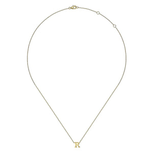 14k Yellow Gold Initial Necklace