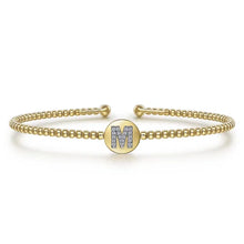 Load image into Gallery viewer, 14k Yellow Gold Diamond Initial Bracelet
