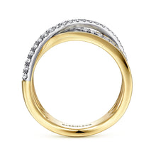 Load image into Gallery viewer, 14k Two Tone Diamond Ring

