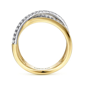 14k Two Tone Diamond Ring