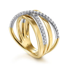 Load image into Gallery viewer, 14k Two Tone Diamond Ring
