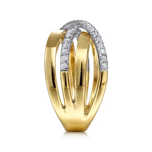 14k Two Tone Diamond Ring