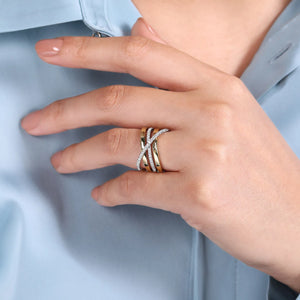 14k Two Tone Diamond Ring