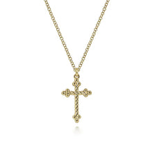 Load image into Gallery viewer, 14k Yellow Gold Cross Necklace

