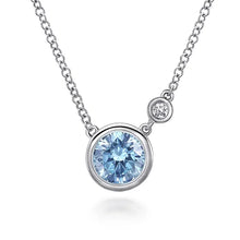 Load image into Gallery viewer, Sterling Silver Blue Topaz Necklace
