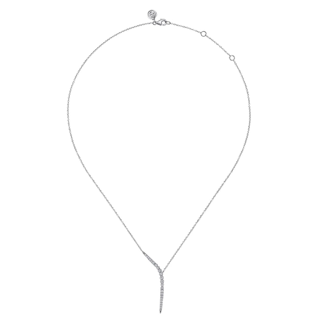 14k White Gold Diamond Necklace