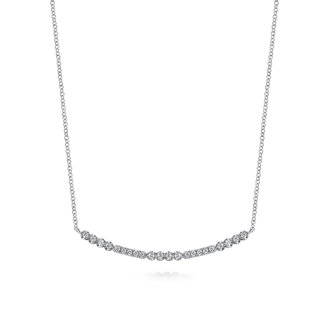 14k White Gold Diamond Necklace
