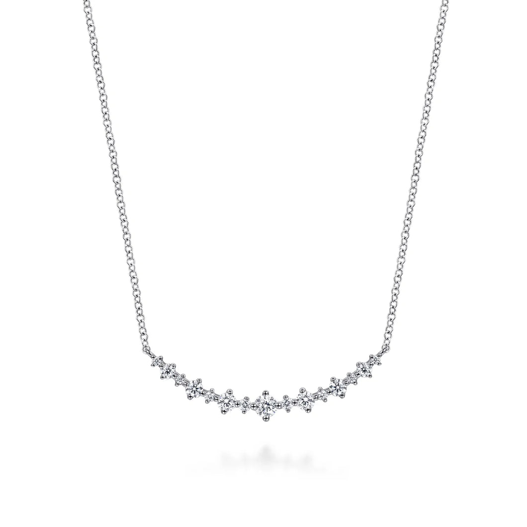 14k White Gold Diamond Necklace