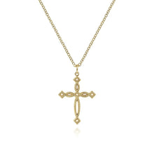 Load image into Gallery viewer, 14k Yellow Gold Cross Necklace
