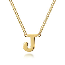 Load image into Gallery viewer, 14k Yellow Gold J Necklace
