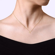 Load image into Gallery viewer, 14k Yellow Gold J Necklace
