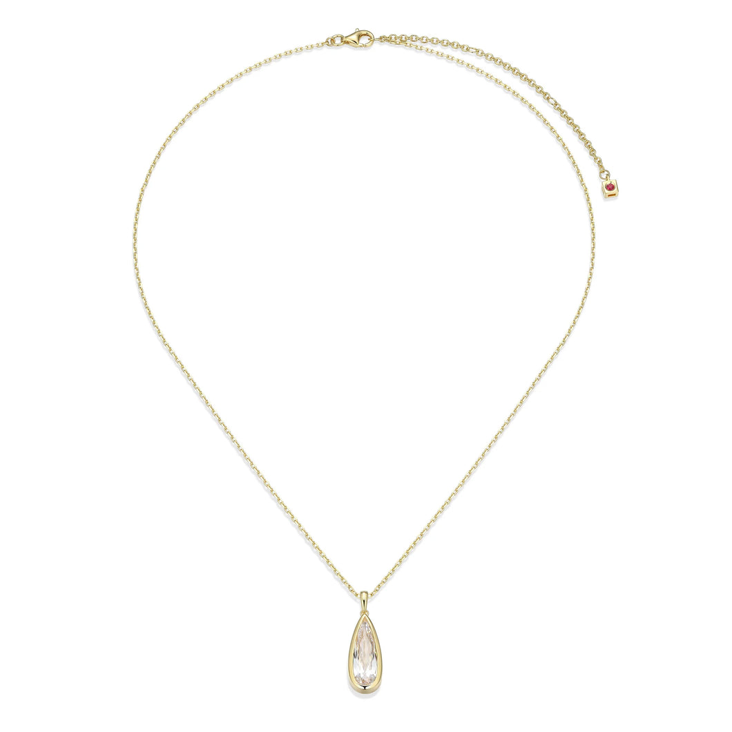 Sterling Silver Gold Plated CZ Necklace