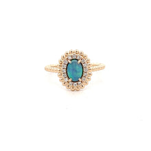 Load image into Gallery viewer, 14k Yellow Gold Opal Ring with Diamonds
