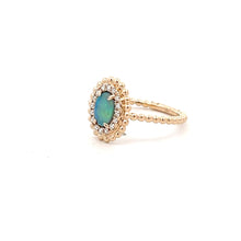 Load image into Gallery viewer, 14k Yellow Gold Opal Ring with Diamonds
