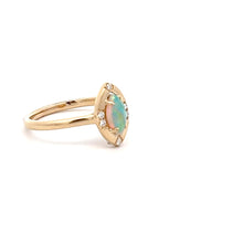 Load image into Gallery viewer, 14k Yellow Gold Australian Opal Ring with Diamonds
