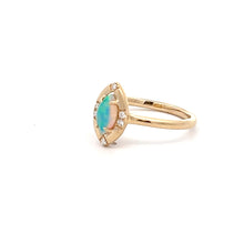 Load image into Gallery viewer, 14k Yellow Gold Australian Opal Ring with Diamonds

