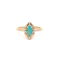 Load image into Gallery viewer, 14k Yellow Gold Australian Opal Ring with Diamonds
