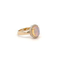 Load image into Gallery viewer, 14k Yellow Gold Opal Ring with Diamonds
