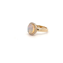 Load image into Gallery viewer, 14k Yellow Gold Opal Ring with Diamonds
